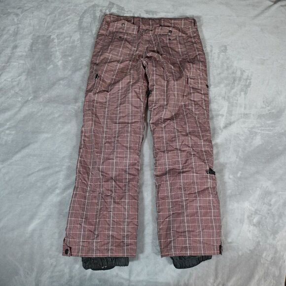 Roxy 5000 Snowboard Pants Womens M (32x29) Plaid Insulated Red/Pink - Picture 8 of 12